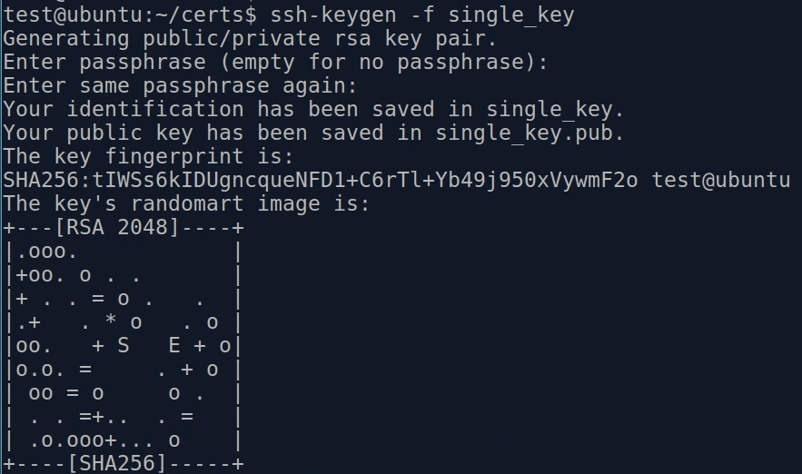 Generate new key